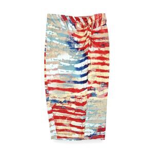 NWT American Rag Cie Women's Skirt Twist Knot Deep‎ Slit  Size S Elastic Waist